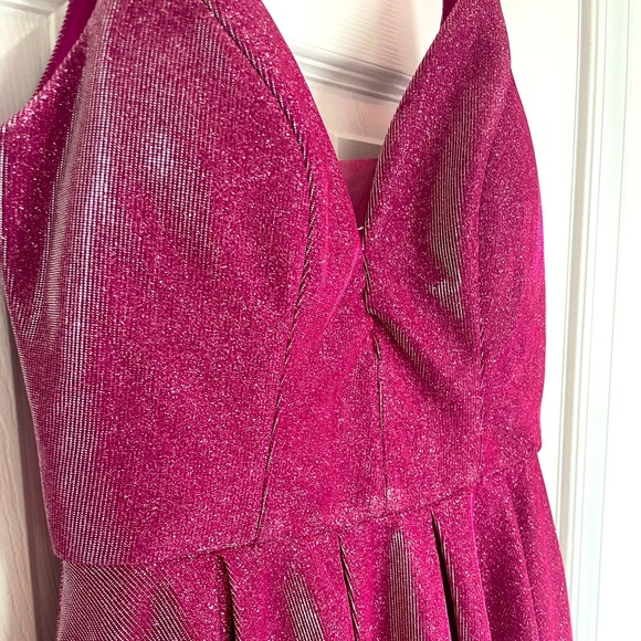 Homecoming dress  MAGENTA PINK SPARKLY - Picture 3 of 5